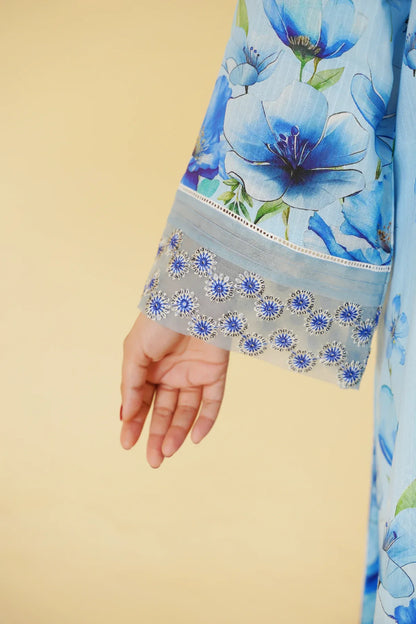 3 Piece - Embroidered Bana Doria Suit