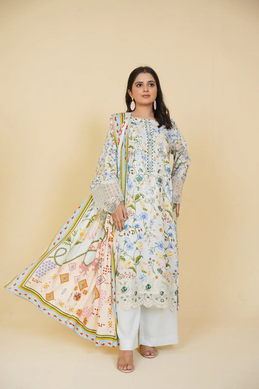 3-Piece Bana Dora Suit – Pastel Blossom