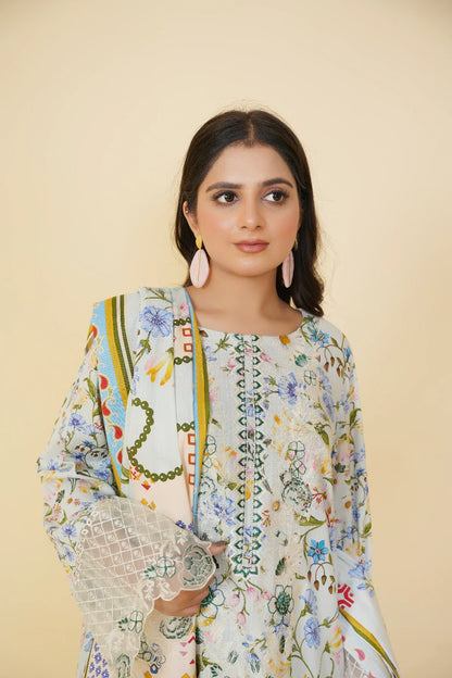 3-Piece Bana Dora Suit – Pastel Blossom