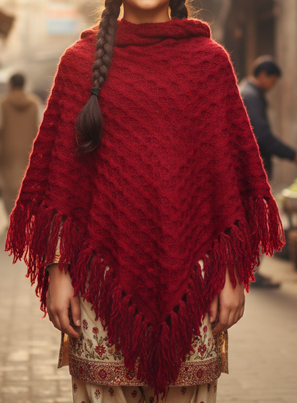 Wool poncho
