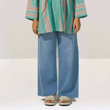 Women’s Cargo Jeans – Dark Blue Flapper Style | Wide Leg High Waist Pants