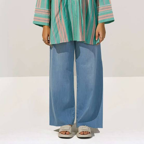 Women’s Cargo Jeans – Dark Blue Flapper Style | Wide Leg High Waist Pants